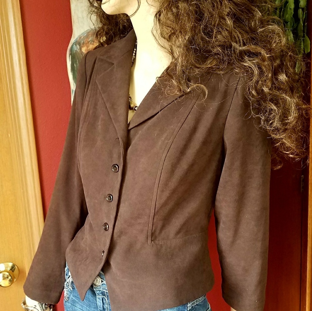 Suedecloth Blazer, Soft Stretchy COVINGTON